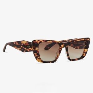 DIFF Eyewear - Wild Tortoise Brown Gradient Sunglasses